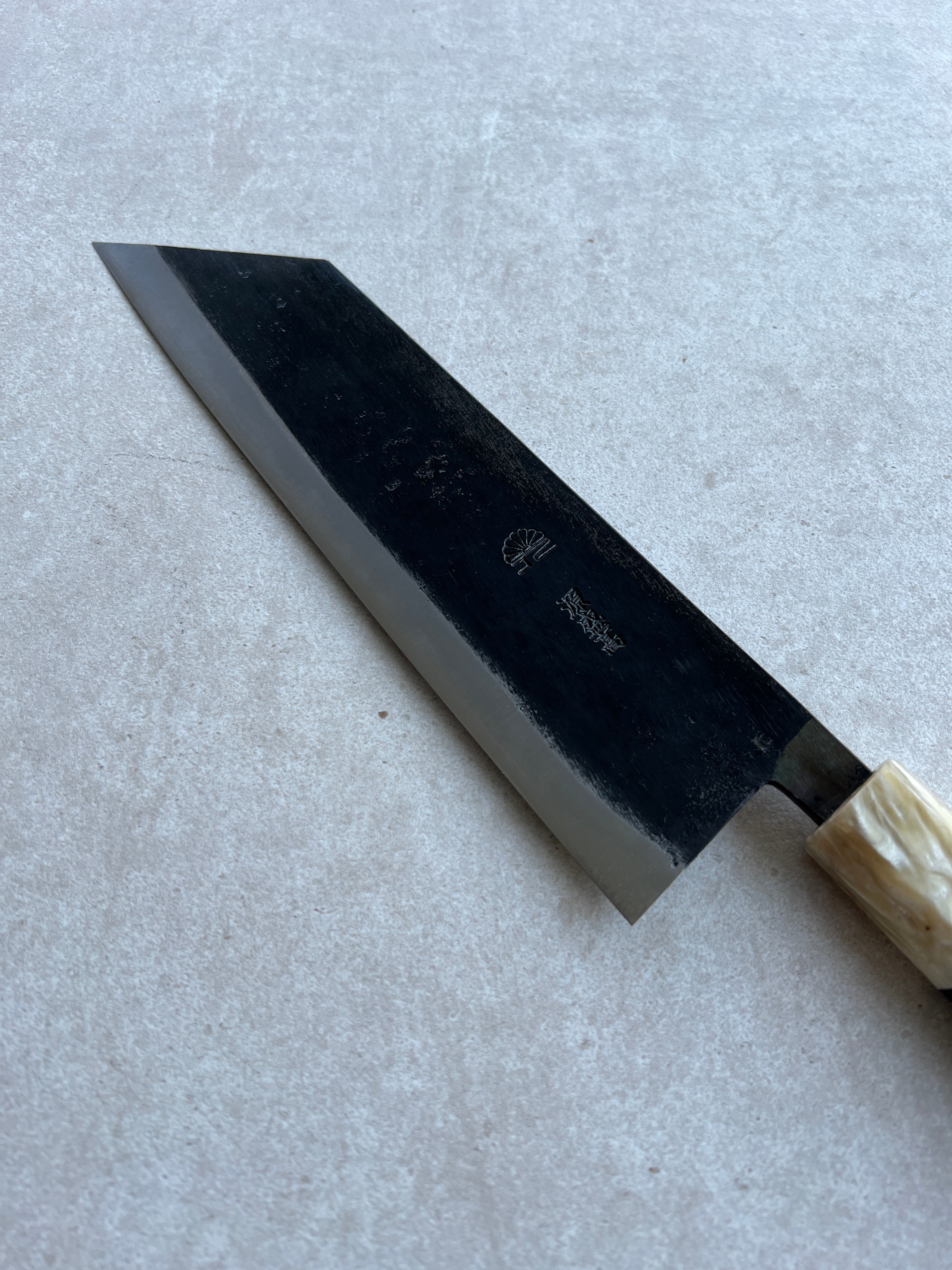 Gyuto 210 mm K-tip Aogami #2 kurouchi - Moseeg og Moskuspandebrask