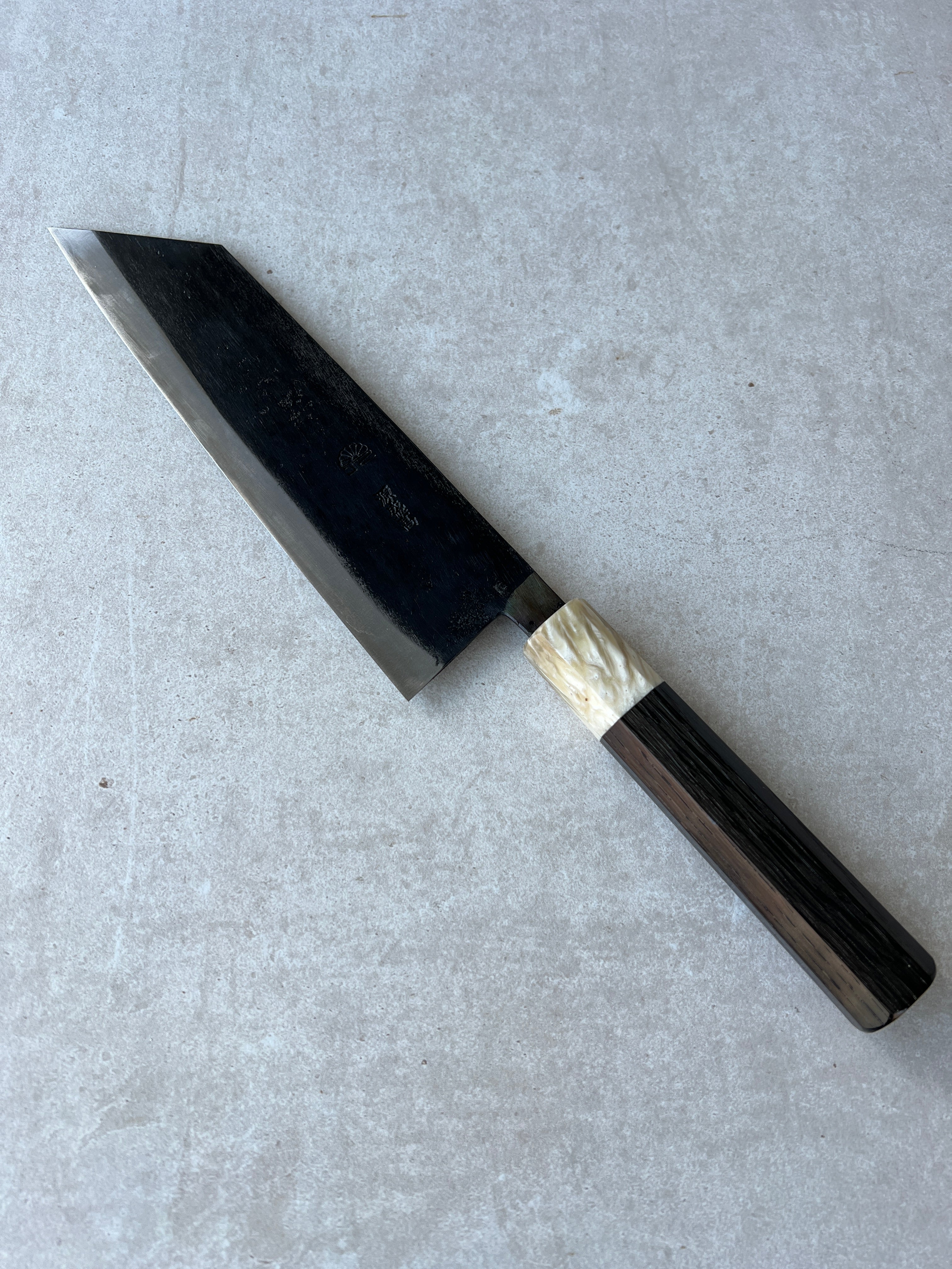 Gyuto 210 mm K-tip Aogami #2 kurouchi - Moseeg og Moskuspandebrask