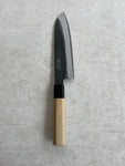 Santoku 170 mm Shirogami #2 kurouchi - Magnolia og Bøffelhorn