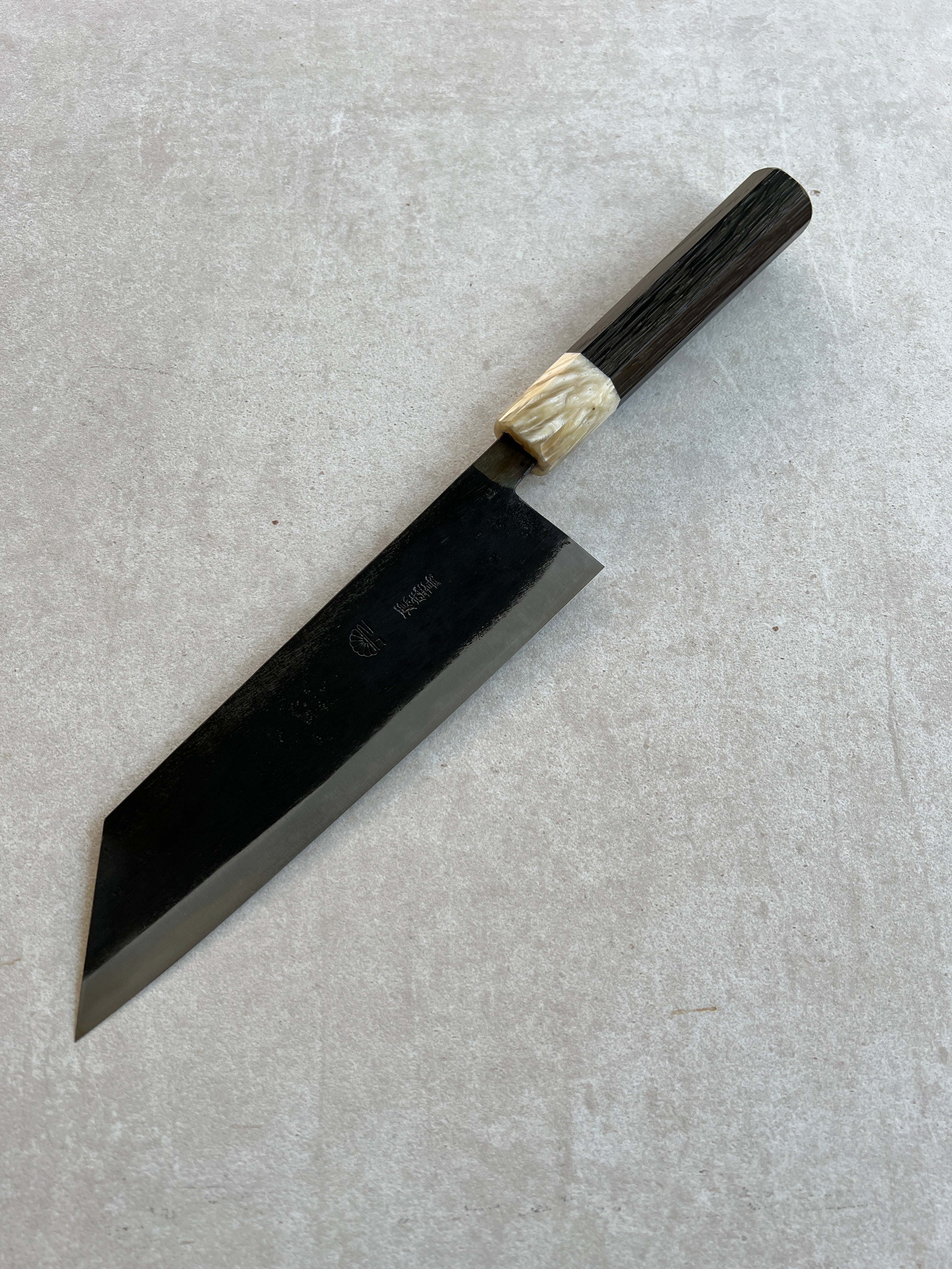 Gyuto 210 mm K-tip Aogami #2 kurouchi - Moseeg og Moskuspandebrask