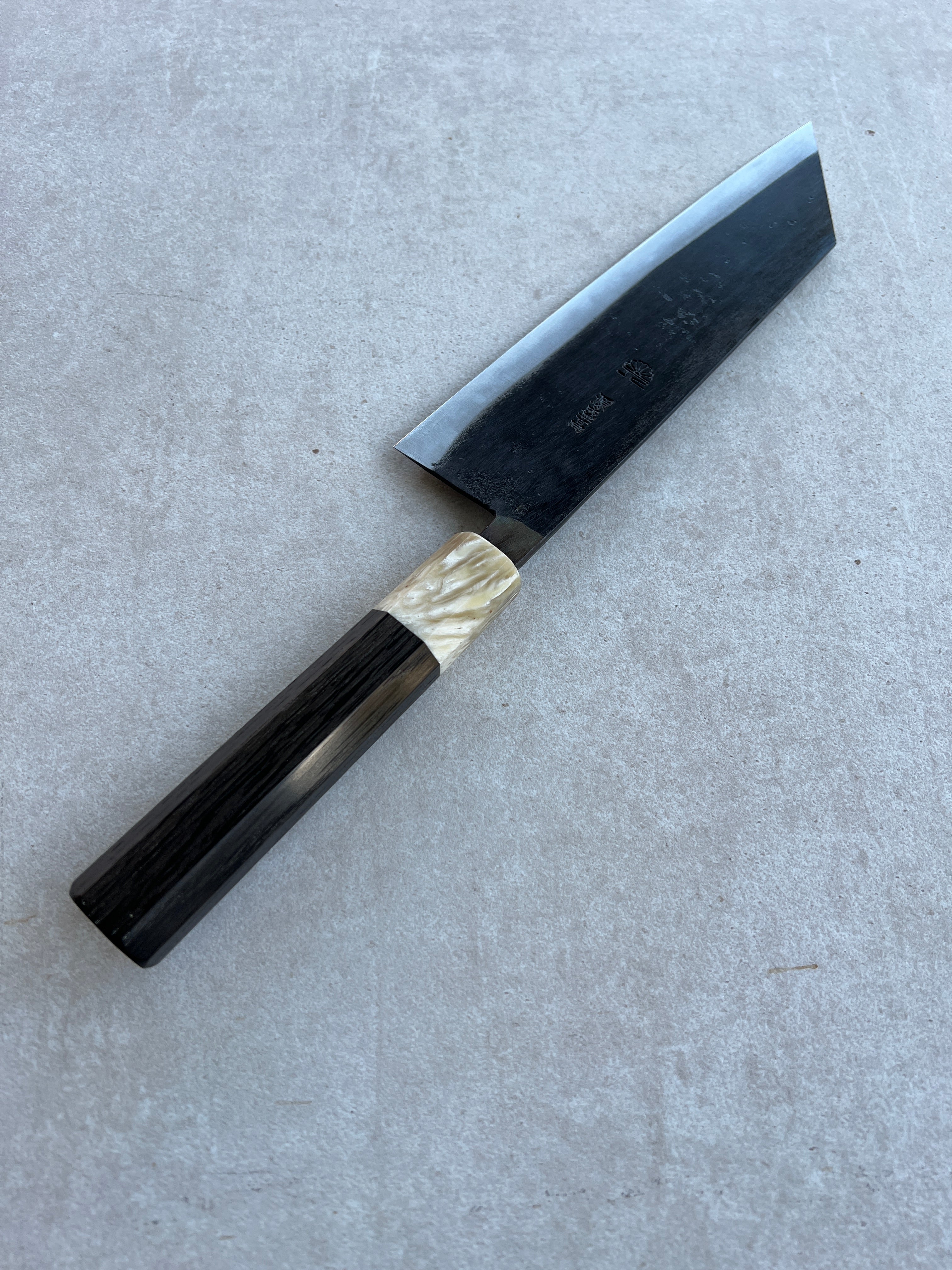 Gyuto 210 mm K-tip Aogami #2 kurouchi - Moseeg og Moskuspandebrask