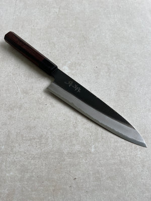 Gyuto 210 mm Shirogami #2 kurouchi - Rosewood og Pakka (på lager i uge 8)