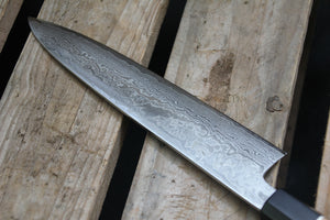 Gyuto 240 mm aus10 - African Blackwood, Sølv og Elm