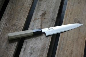 Petty 150 mm Shirogami #1 stainless clad - Magnolia og Bøffelhorn (Honoki)