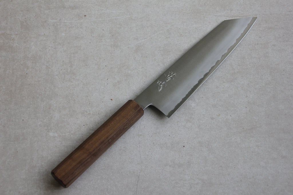 Gyuto K-tip 210 mm Shirogami #1 stainless clad - Amerikansk Valnød (large skæfte)