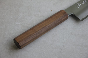 Gyuto K-tip 210 mm Shirogami #1 stainless clad - Amerikansk Valnød (large skæfte)