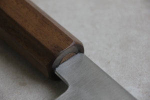 Gyuto K-tip 210 mm Shirogami #1 stainless clad - Amerikansk Valnød (large skæfte)