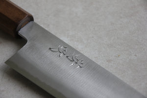 Gyuto K-tip 210 mm Shirogami #1 stainless clad - Amerikansk Valnød (large skæfte)
